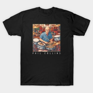 Phil Collins Playing Drum T-Shirt